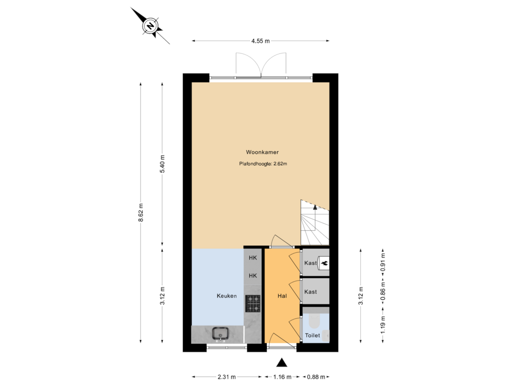 Bekijk plattegrond van Begane grond van Dagpauwoog 5