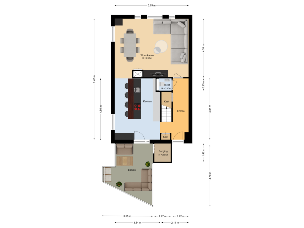 Bekijk plattegrond van Eerste verdieping van Steenakkerplein 19