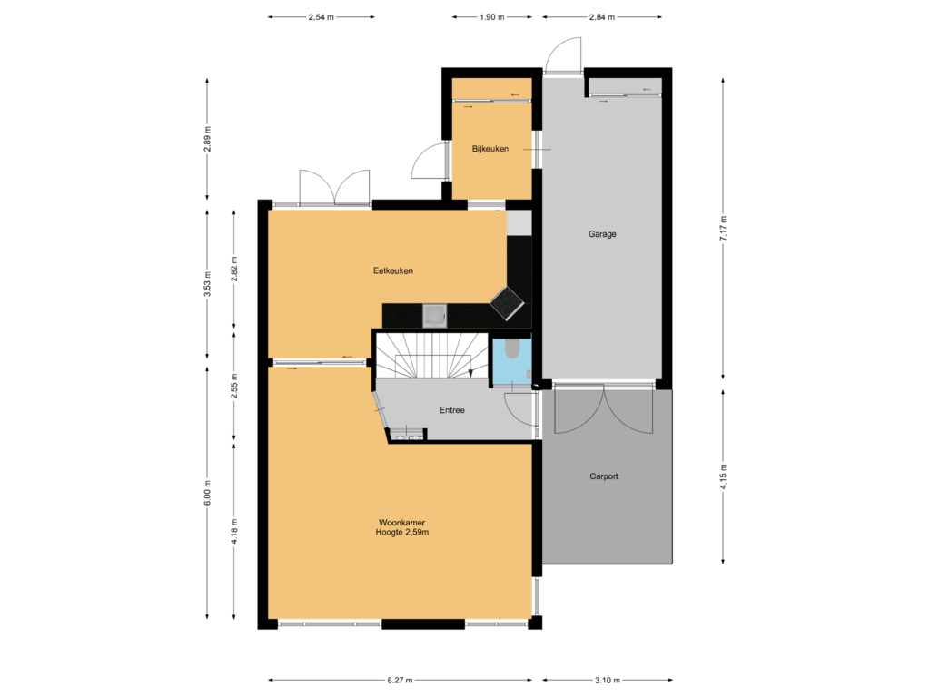 Bekijk plattegrond van Begane grond van Bollengoed 43