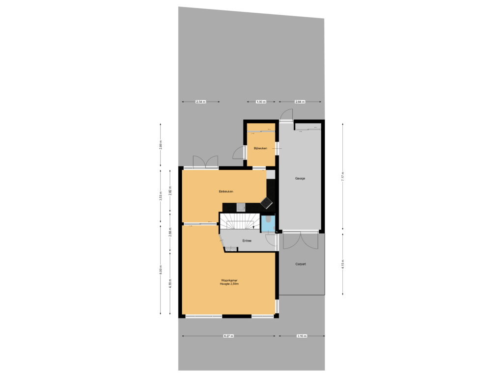 Bekijk plattegrond van Begane grond + Kavel van Bollengoed 43