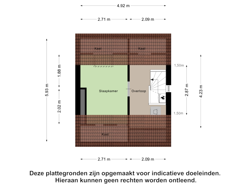 Bekijk plattegrond van Tweede Verdieping van Kalverekker 25