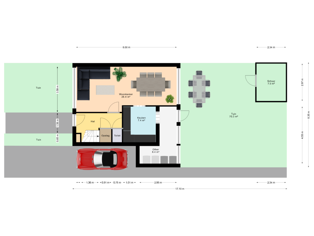 View floorplan of First floor of Rubensplein 26