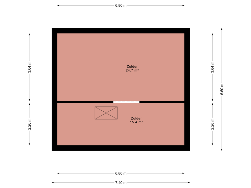 View floorplan of Floor 2 of Rubensplein 26