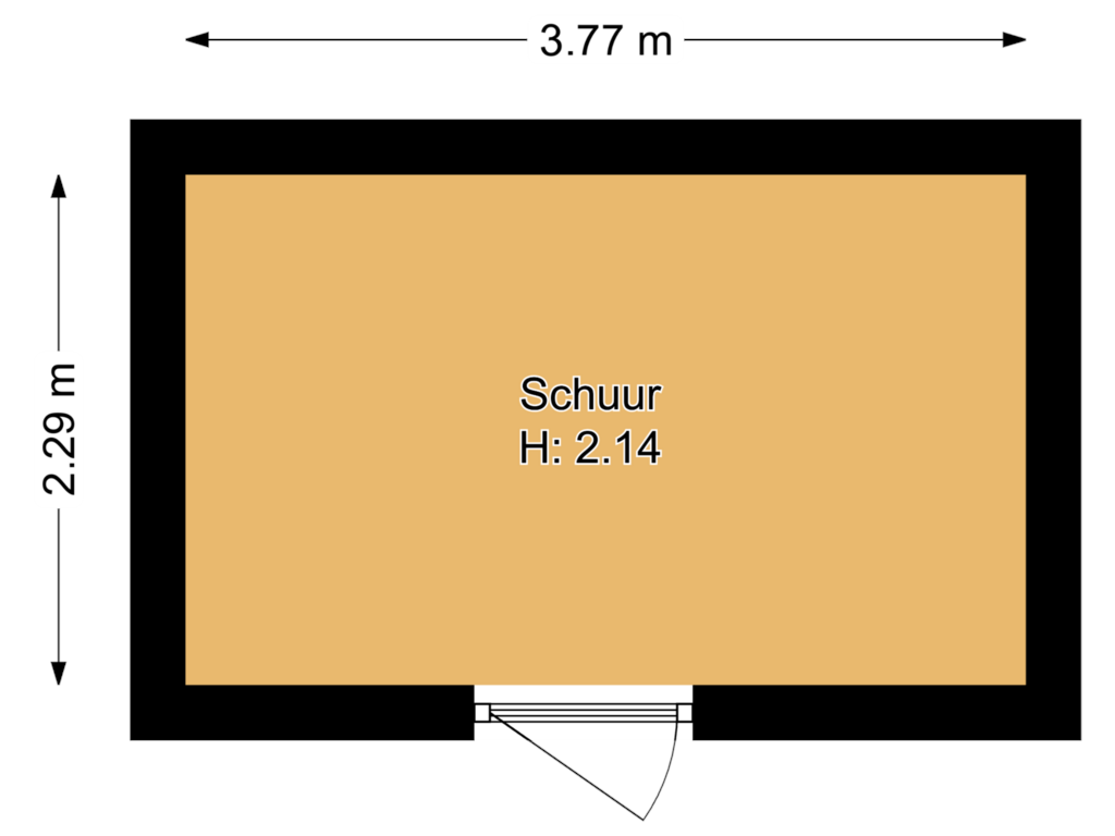 View floorplan of Schuur of Nieuwe Bussummerweg 182