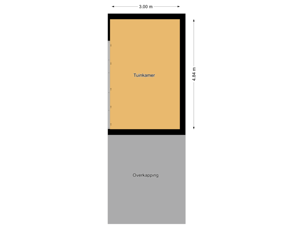 View floorplan of Tuinkamer of Nieuwe Bussummerweg 182