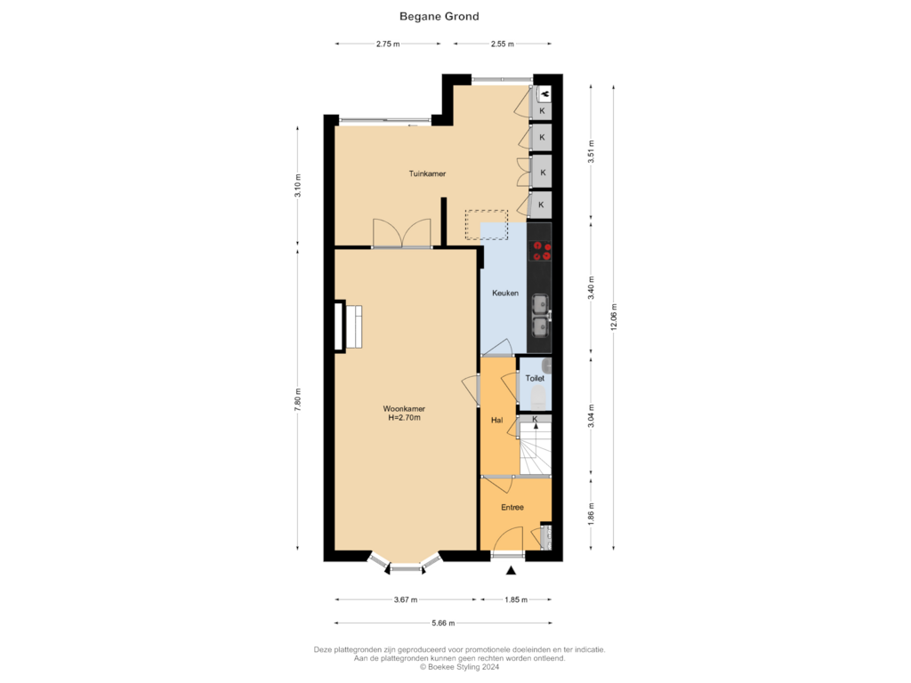 Bekijk plattegrond van Begane Grond van Schoterbosplein 27