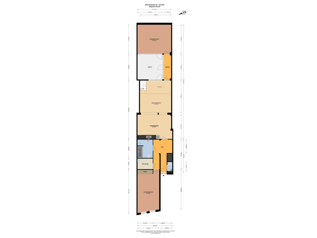 Bekijk plattegrond van BEGANE GROND van Obrechtstraat 39