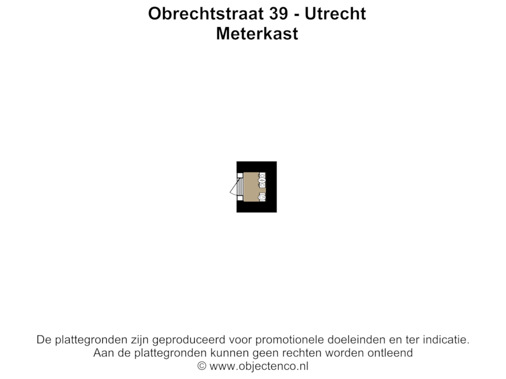 Bekijk plattegrond van METERKAST van Obrechtstraat 39