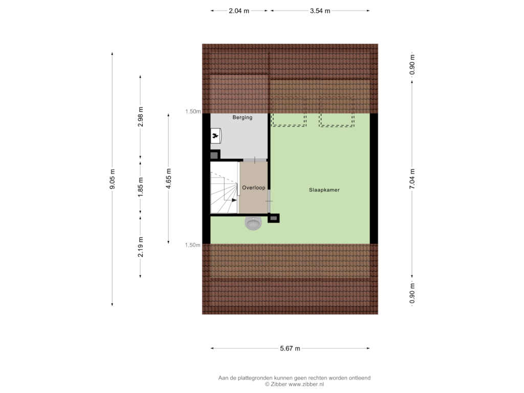 Bekijk plattegrond van Tweede Verdieping van Gouwzoom 8