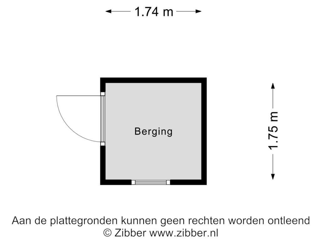 Bekijk plattegrond van Berging van Gouwzoom 8