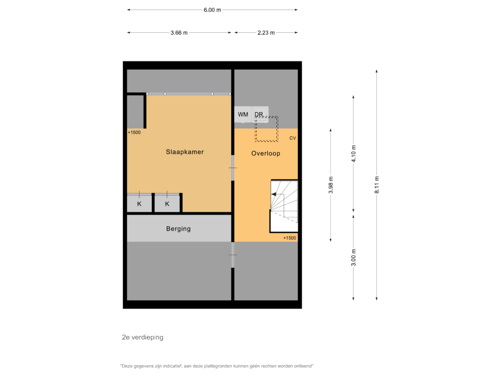 Bekijk plattegrond van 2e verdieping van Gondellaan 29