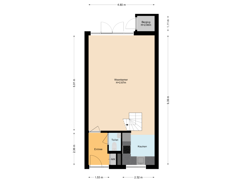 Bekijk plattegrond van Begane grond van Peerdekoper 10