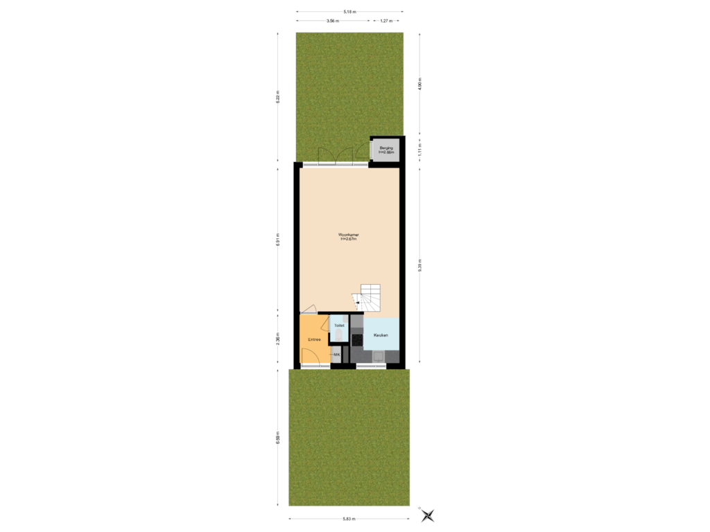 Bekijk plattegrond van Situatie van Peerdekoper 10