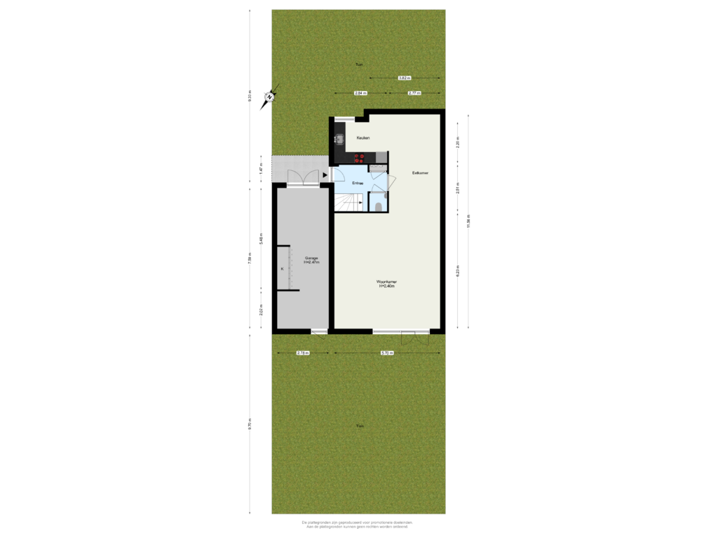 View floorplan of Begane Grond Tuin of Struisvaren 1