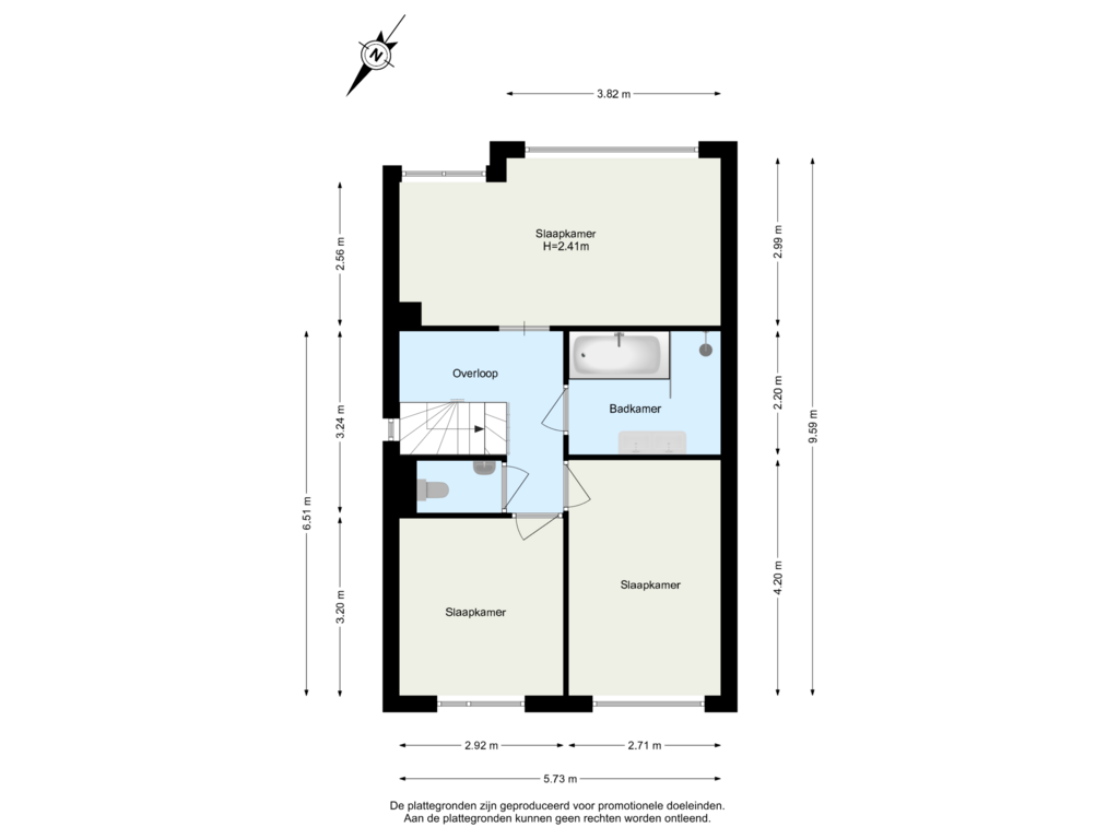 View floorplan of 1ste Verdieping of Struisvaren 1