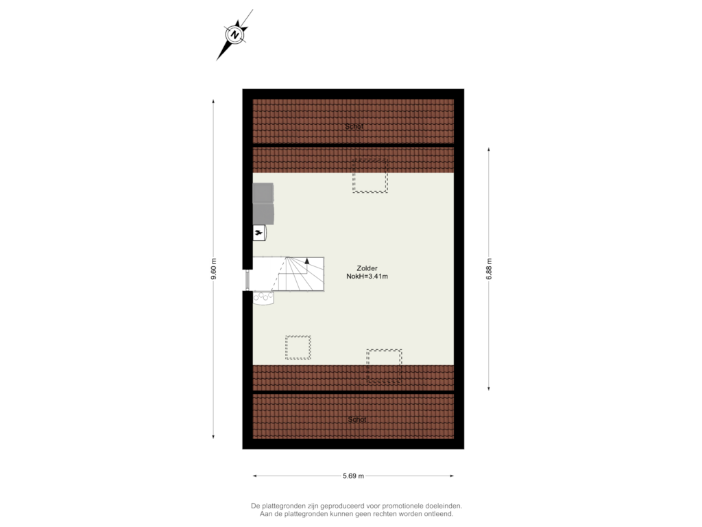 View floorplan of 2de Verdieping of Struisvaren 1