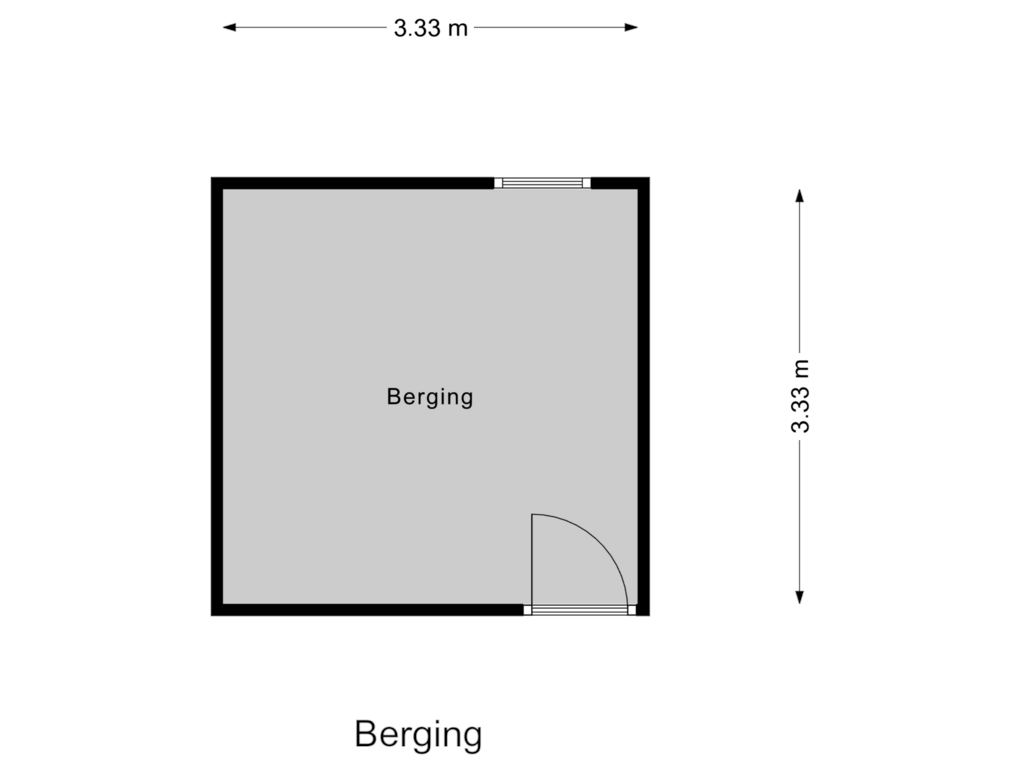 Bekijk plattegrond van Berging van Oudendijk 66-A