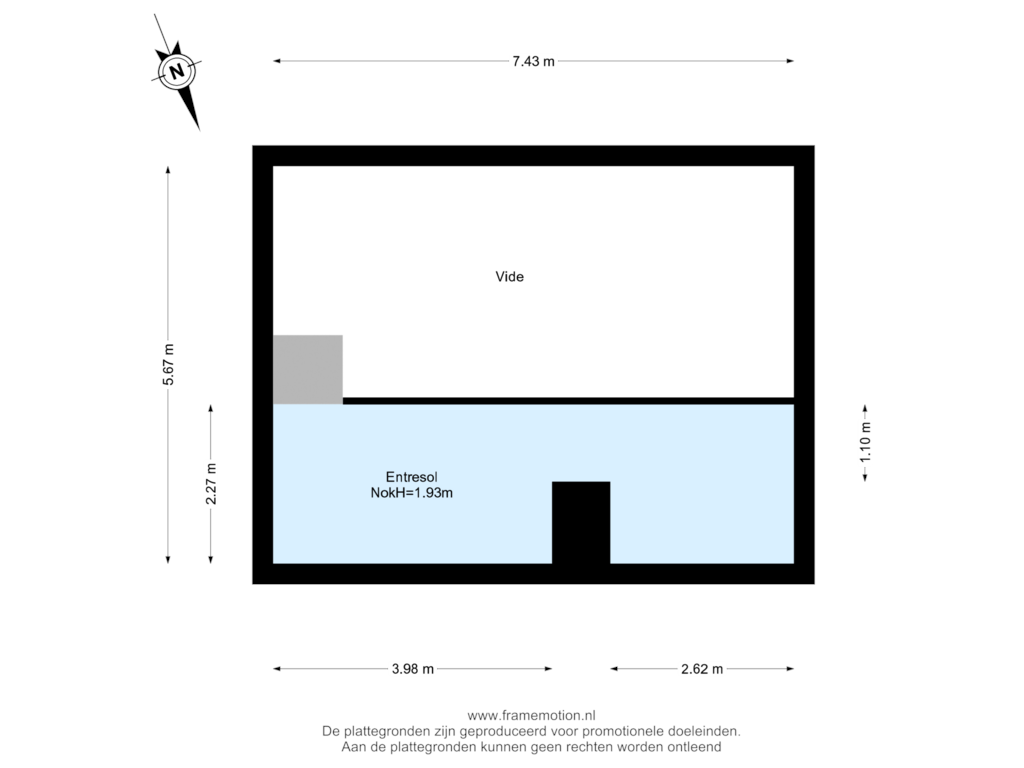 View floorplan of Entresol of Groeneweg 115