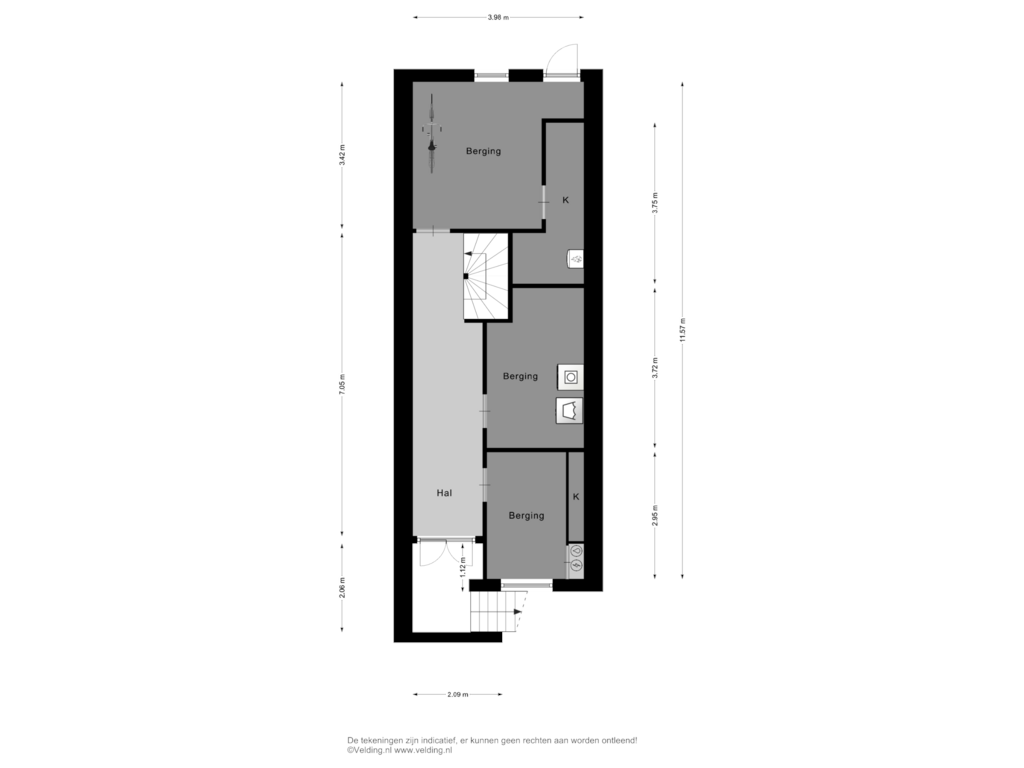 Bekijk plattegrond van Woonlaag 1 van Blijmarkt 14