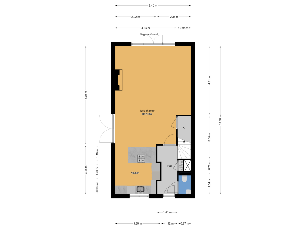 View floorplan of Begane Grond of Terras van Sion 22