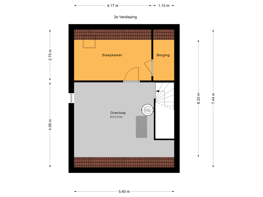 View floorplan of 2e Verdieping of Terras van Sion 22