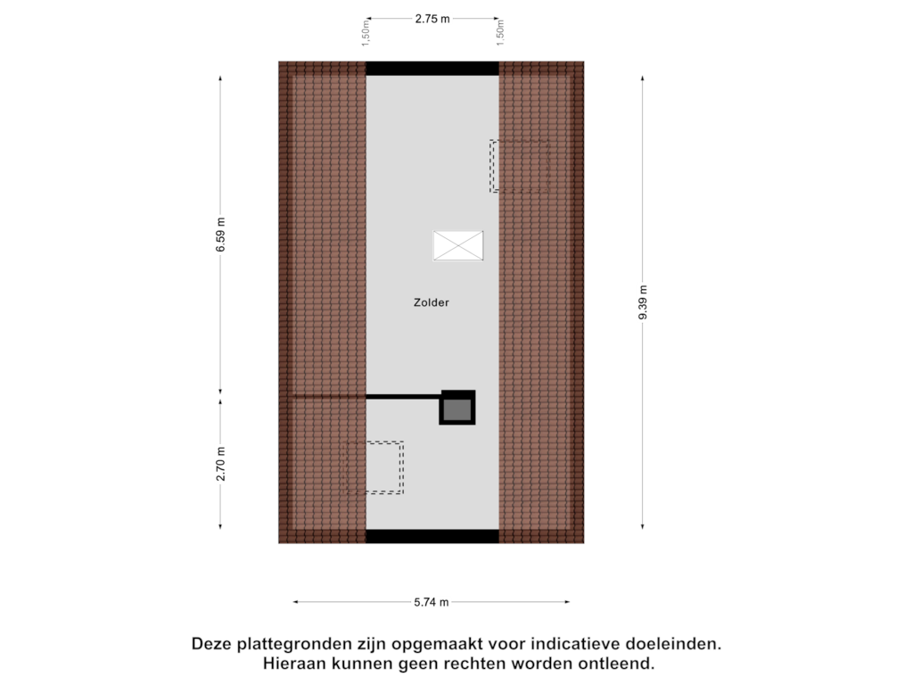 View floorplan of Zolder of Bosbies 24