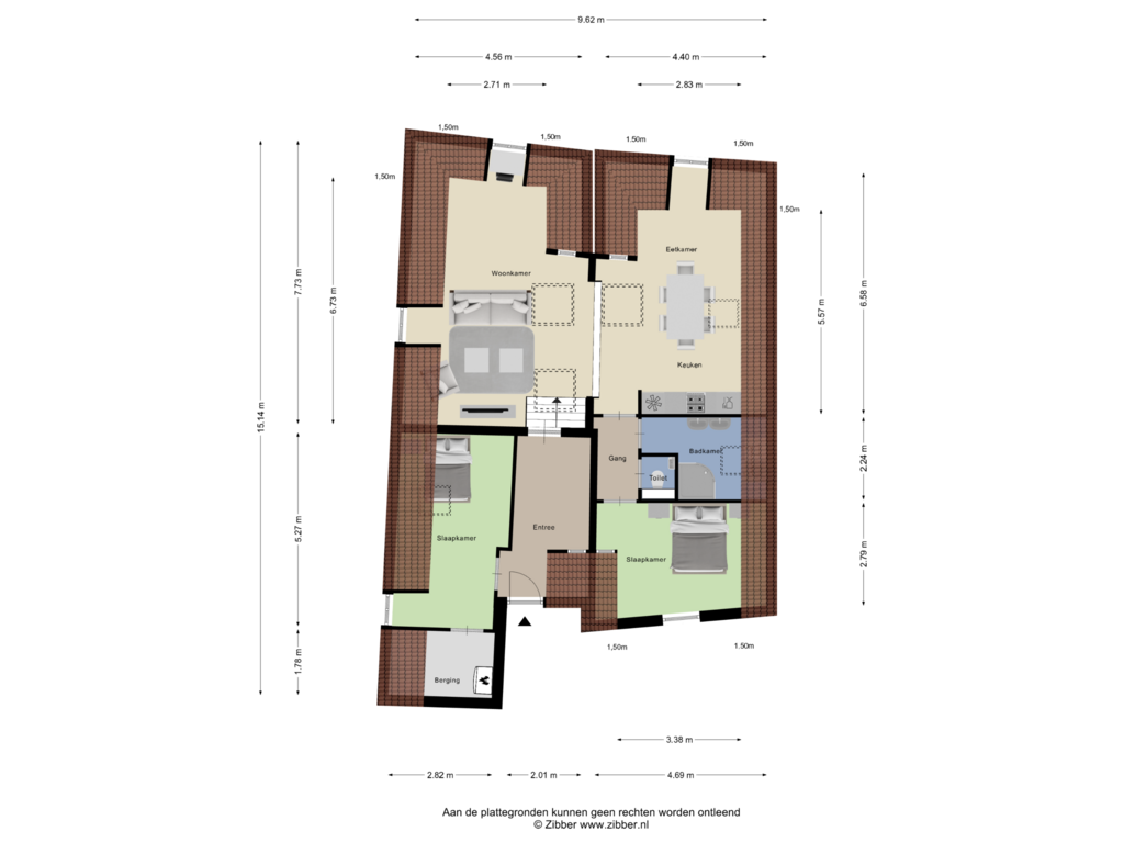 View floorplan of Appartement of Clarastraat 2-A