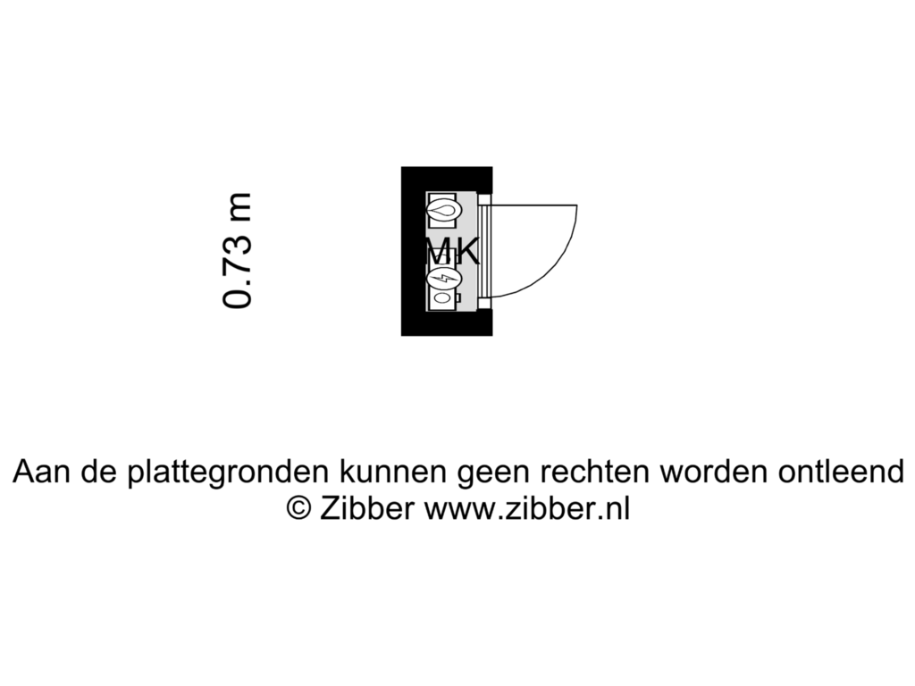 View floorplan of MK of Clarastraat 2-A