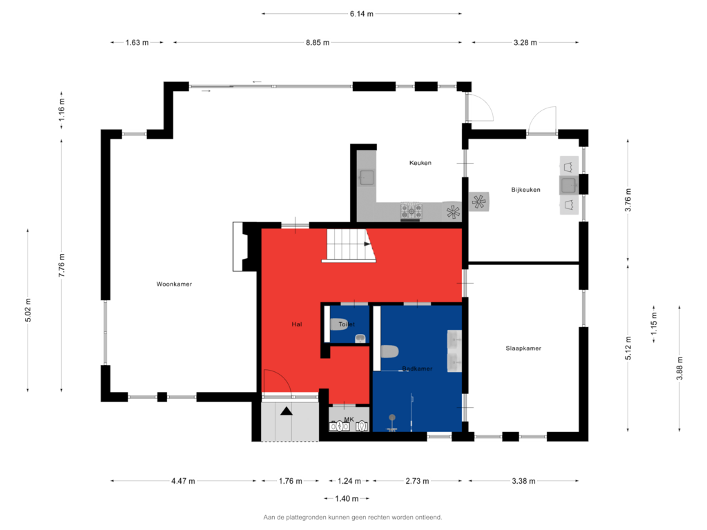 View floorplan of Begane grond of Buntlaar 34