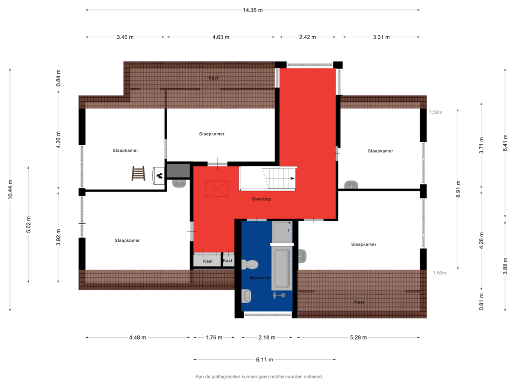 View floorplan of Eerste verdieping of Buntlaar 34