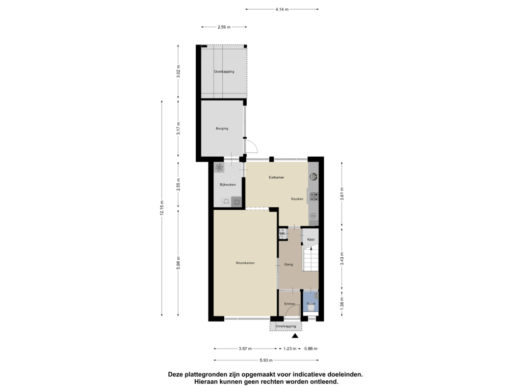 Bekijk plattegrond van Begane grond van Henry Dunantweg 140