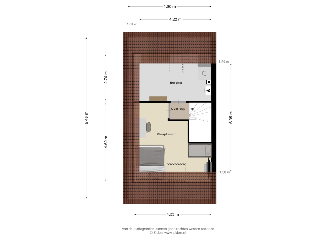 Bekijk plattegrond van Tweede verieping van Buddy Hollystraat 19