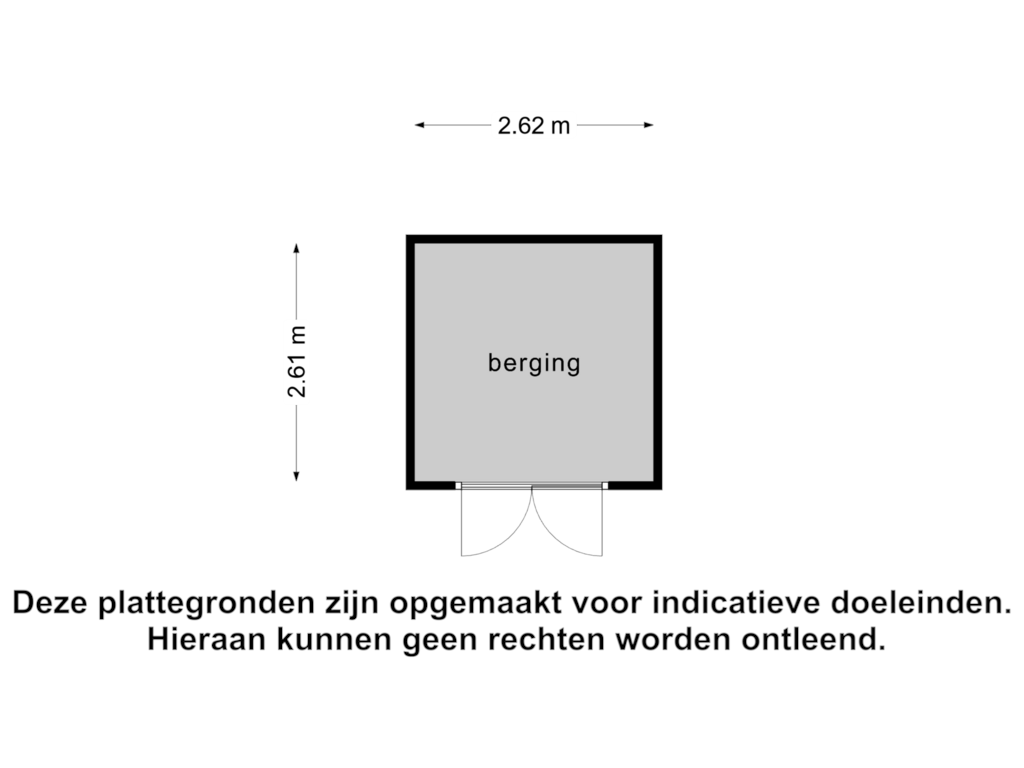 View floorplan of Berging 1 of Burgemeester Magneestraat 21