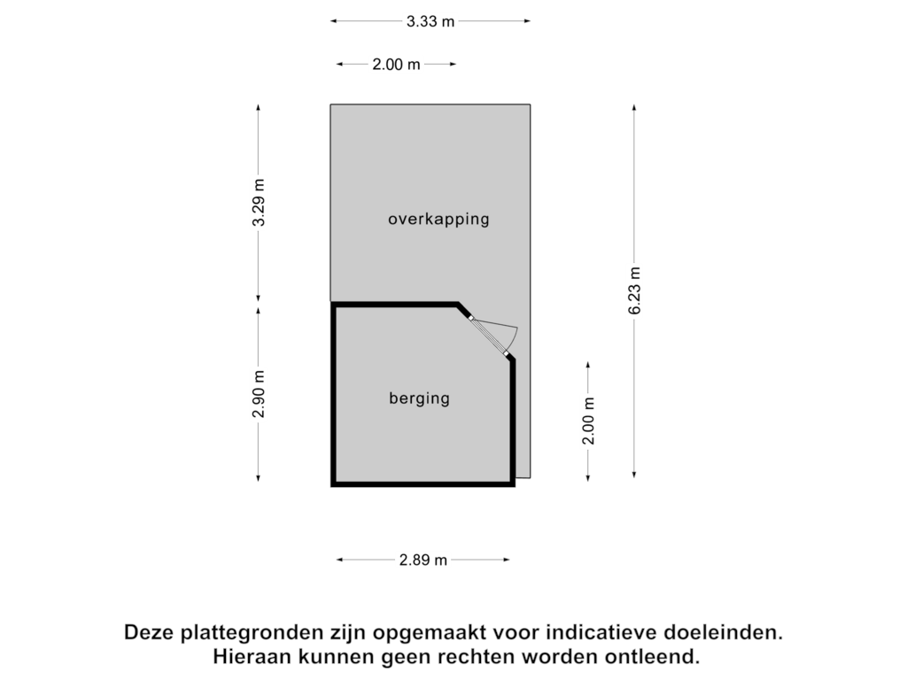 View floorplan of Berging 2 of Burgemeester Magneestraat 21