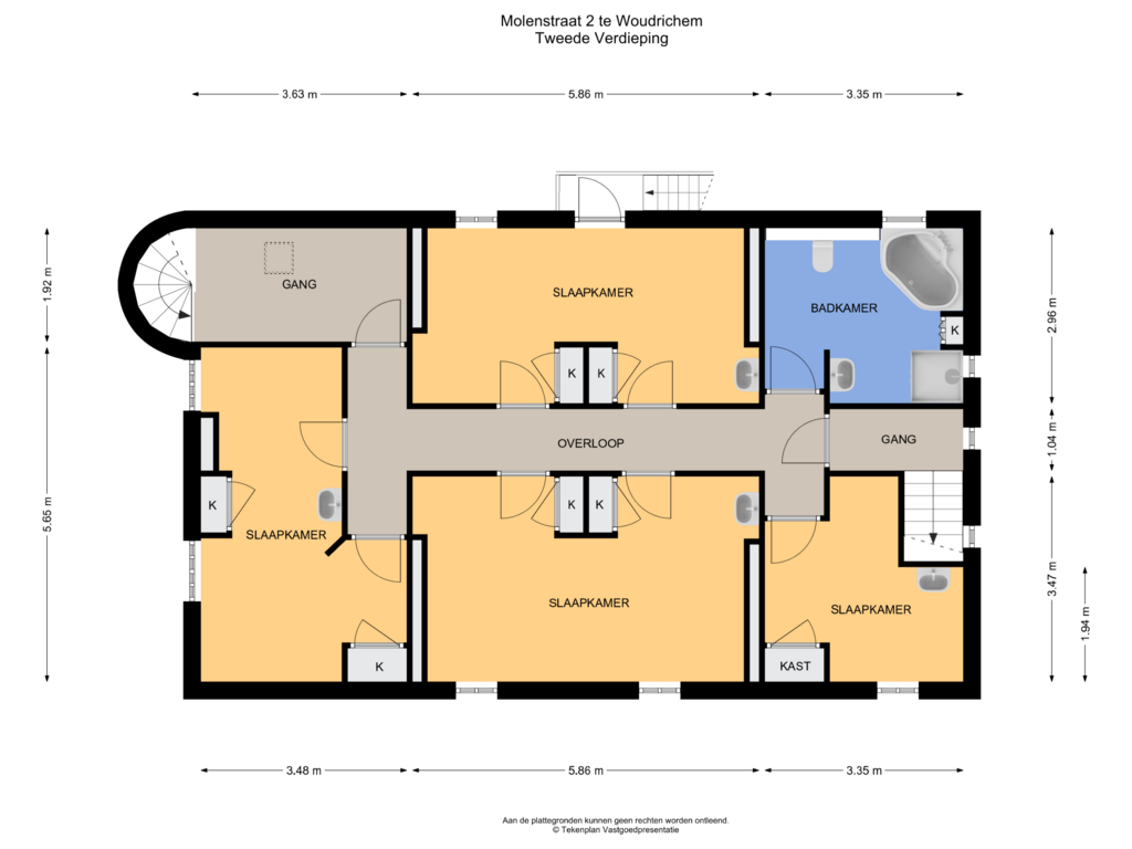 View floorplan of Tweede Verdieping of Molenstraat 2