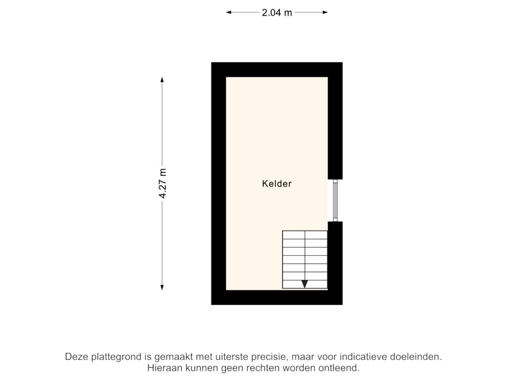 View floorplan of Kelder of Wilhelminastraat 42