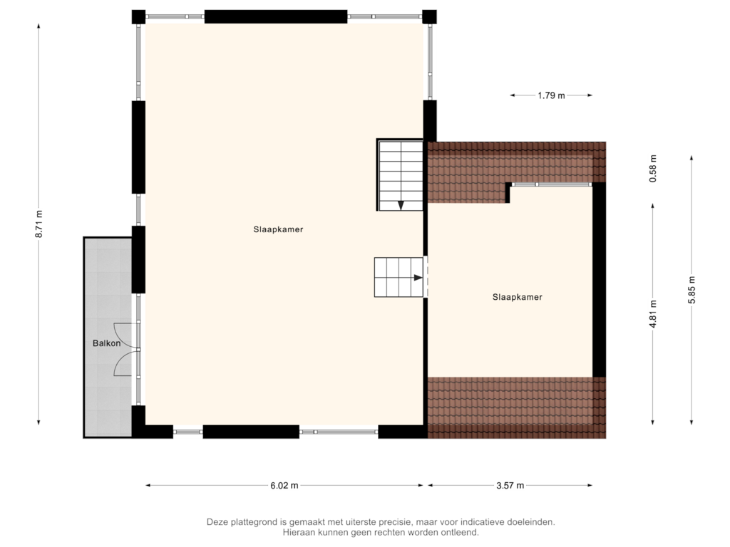 View floorplan of 1e Verdieping of Wilhelminastraat 42