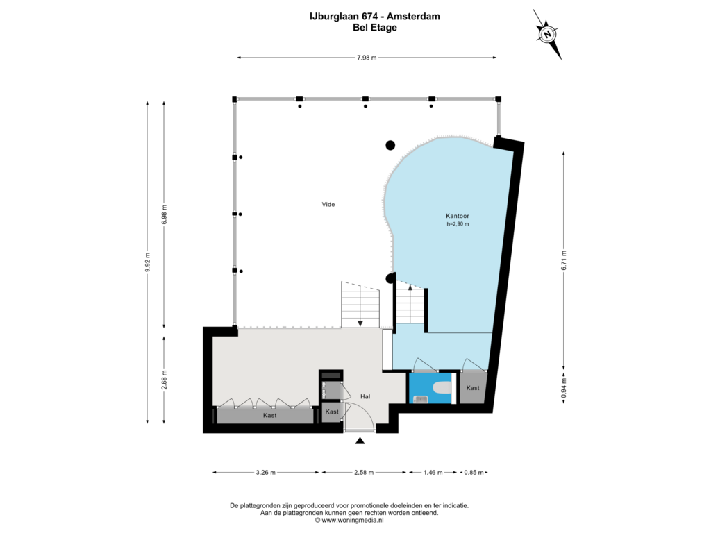 Bekijk plattegrond van Bel Etage van IJburglaan 674