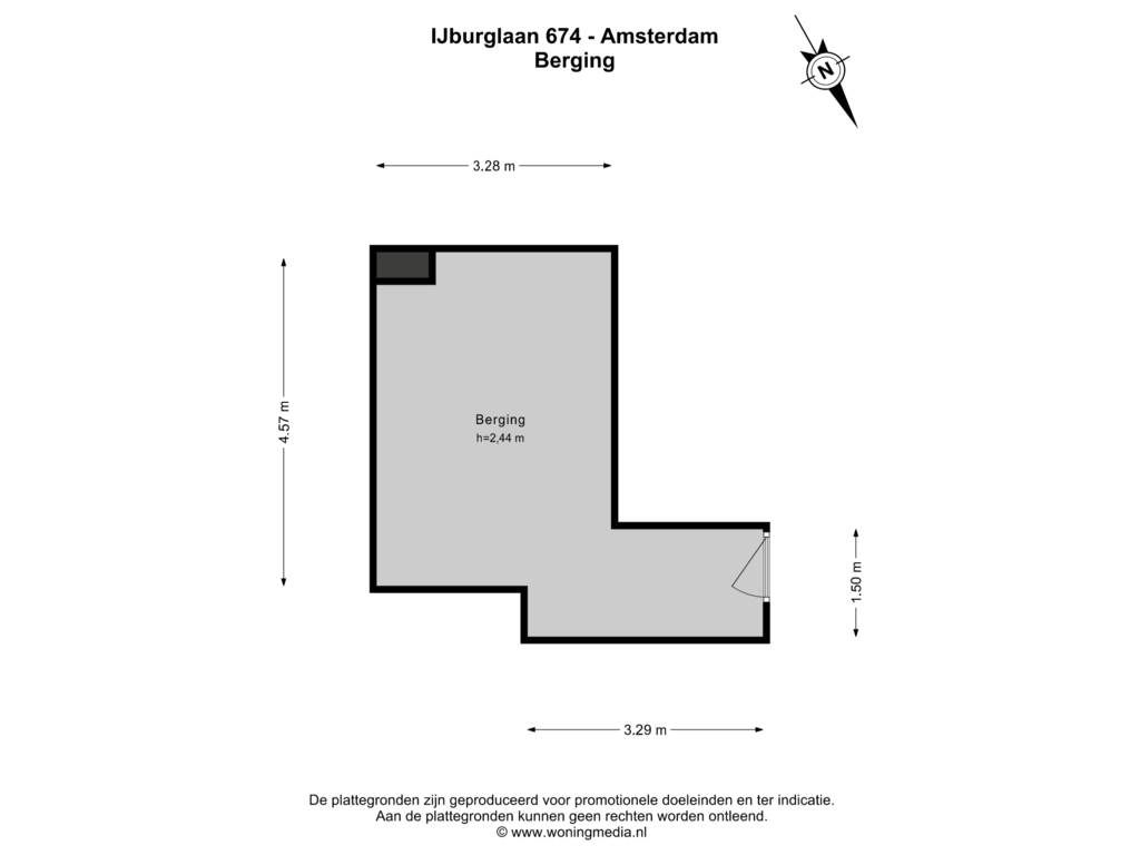 Bekijk plattegrond van Berging van IJburglaan 674