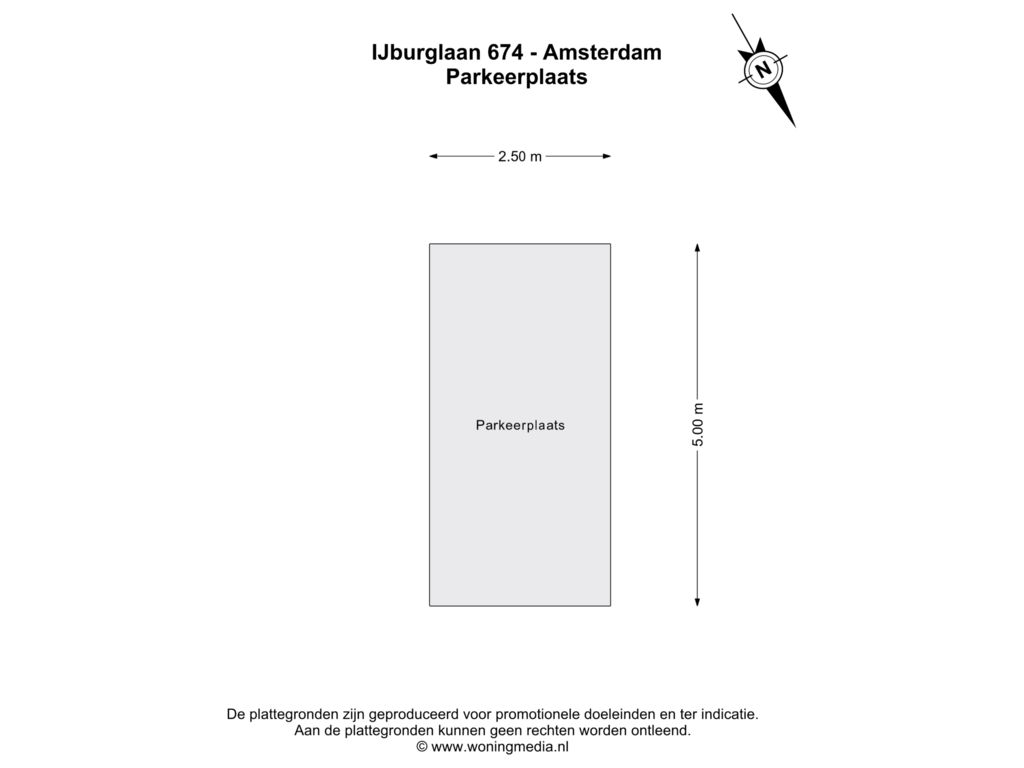 Bekijk plattegrond van Parkeerplaats van IJburglaan 674