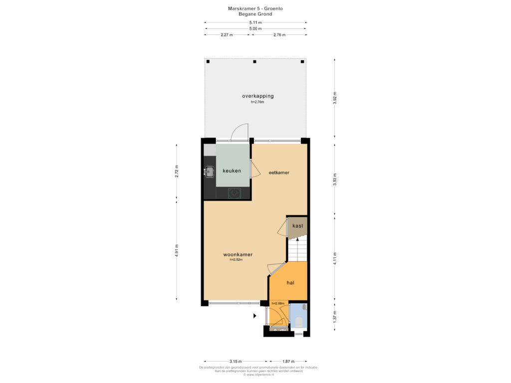 Bekijk plattegrond van BEGANE GROND van Marskramer 5