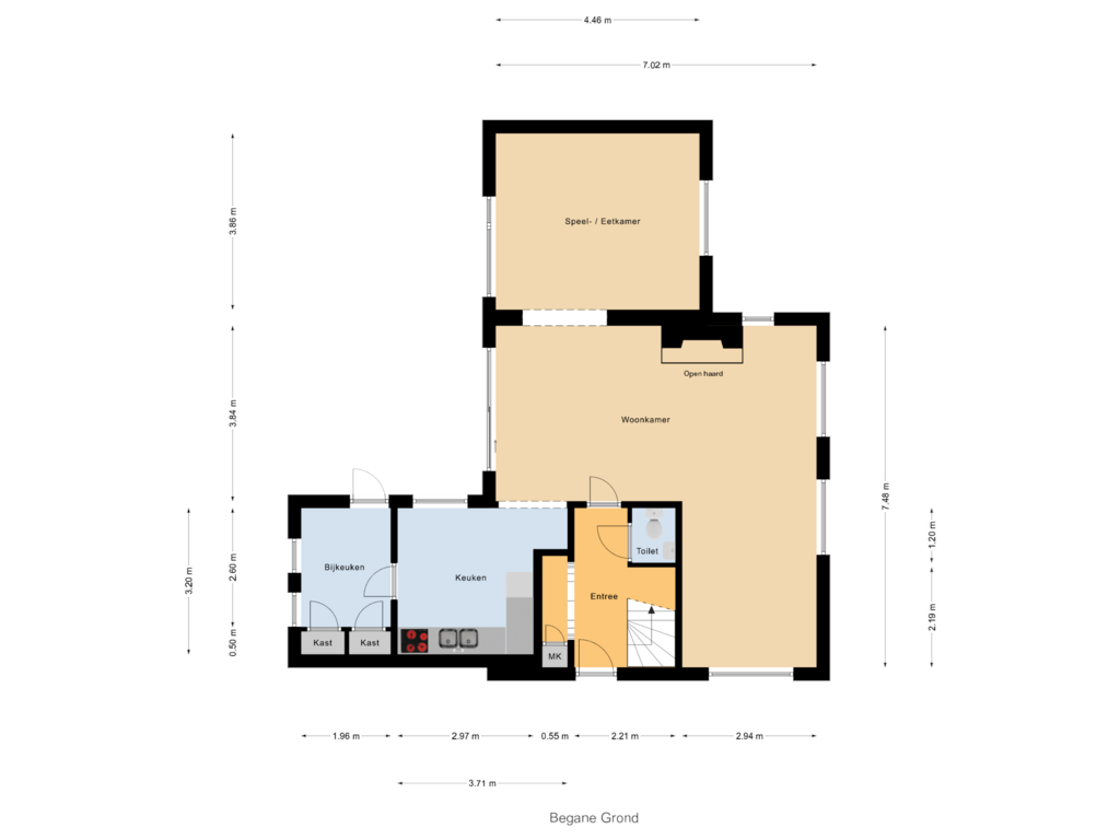 Bekijk plattegrond van Begane Grond van Hesselmansstraat 28