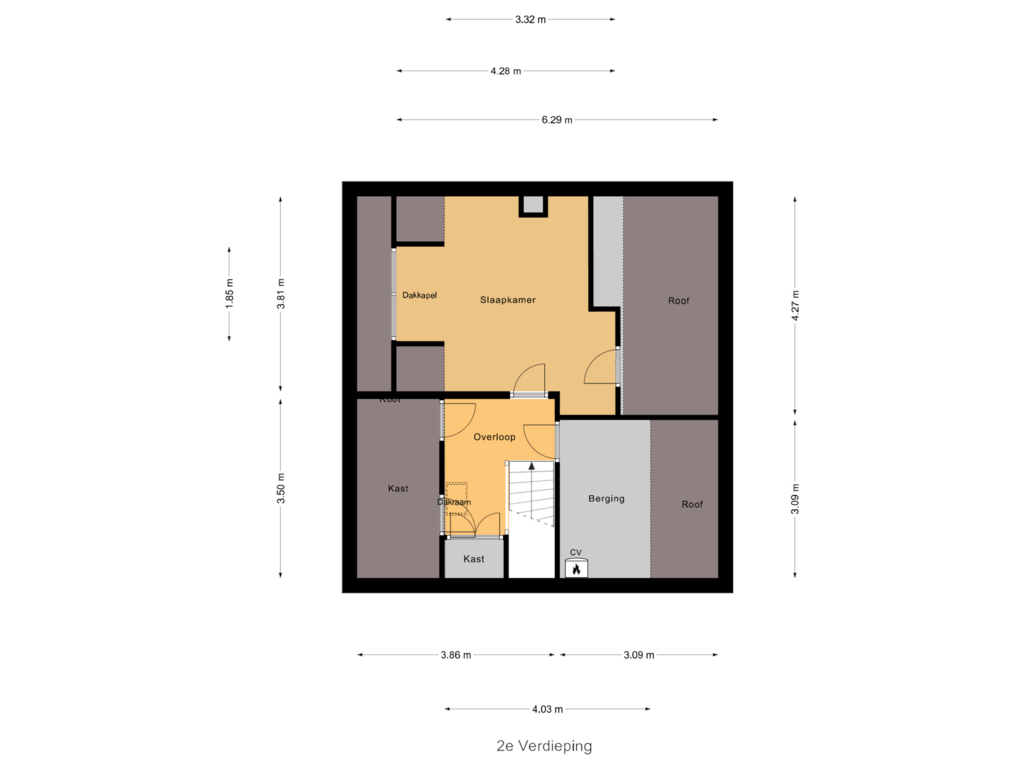 Bekijk plattegrond van 2e Verdieping van Hesselmansstraat 28