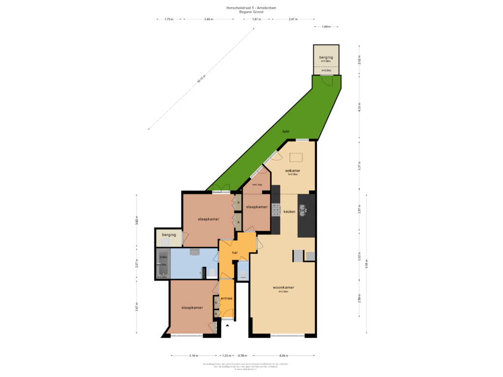 Bekijk plattegrond van BEGANE GROND van Herschelstraat 5