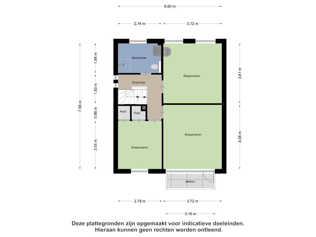 Bekijk plattegrond van Eerste Verdieping van Vallestap 1