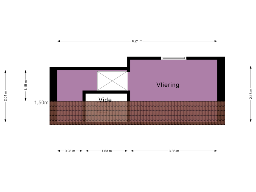 View floorplan of Vliering of Kerkeland 12