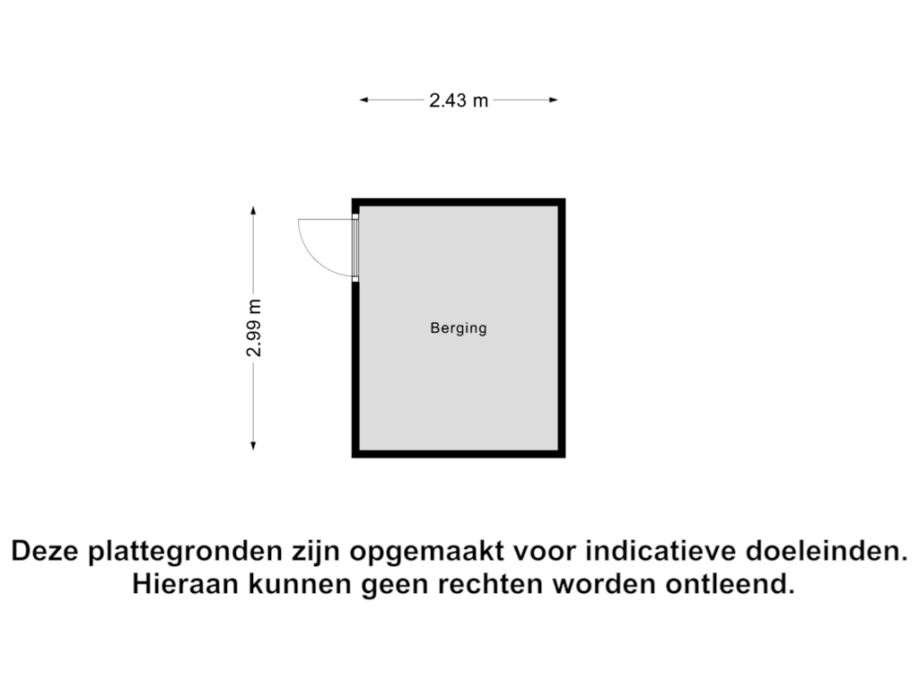 Bekijk plattegrond van Berging van Albert Cuypstraat 66