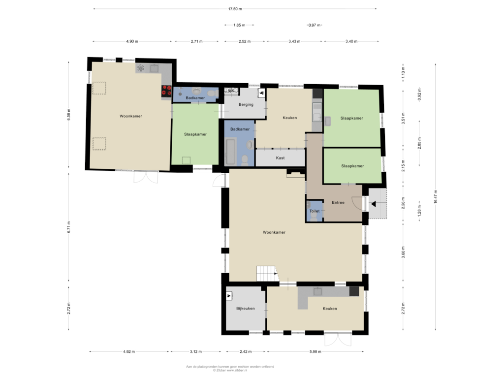 Bekijk plattegrond van Begane grond van Bernestraat 4