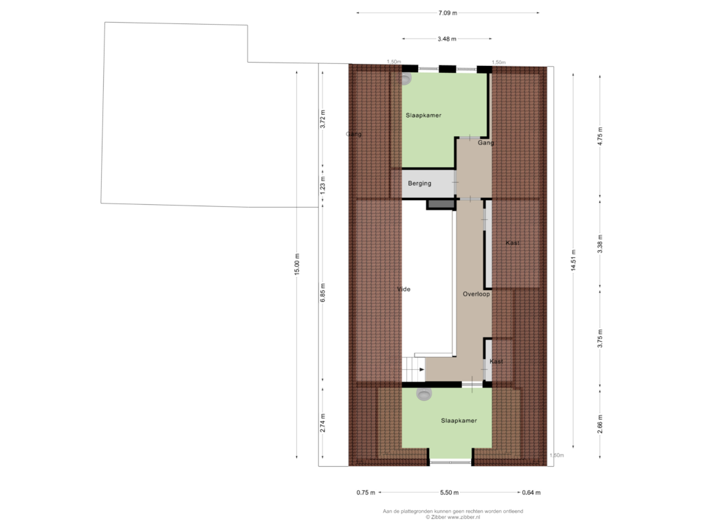 Bekijk plattegrond van Eerste verdieping van Bernestraat 4