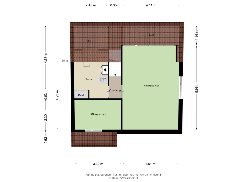 Bekijk plattegrond van Tweede verdieping van Masaistraat 31